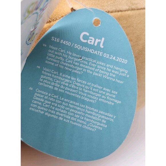 Squishmallows Carl The Cheeseburger 16" Plush Toy - Picture 8 of 8